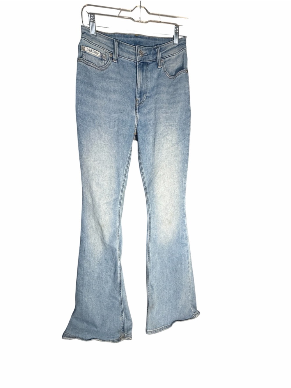 Calvin Klein Light Wash High Rise Flare Women's Jeans Sz 26 Reg
